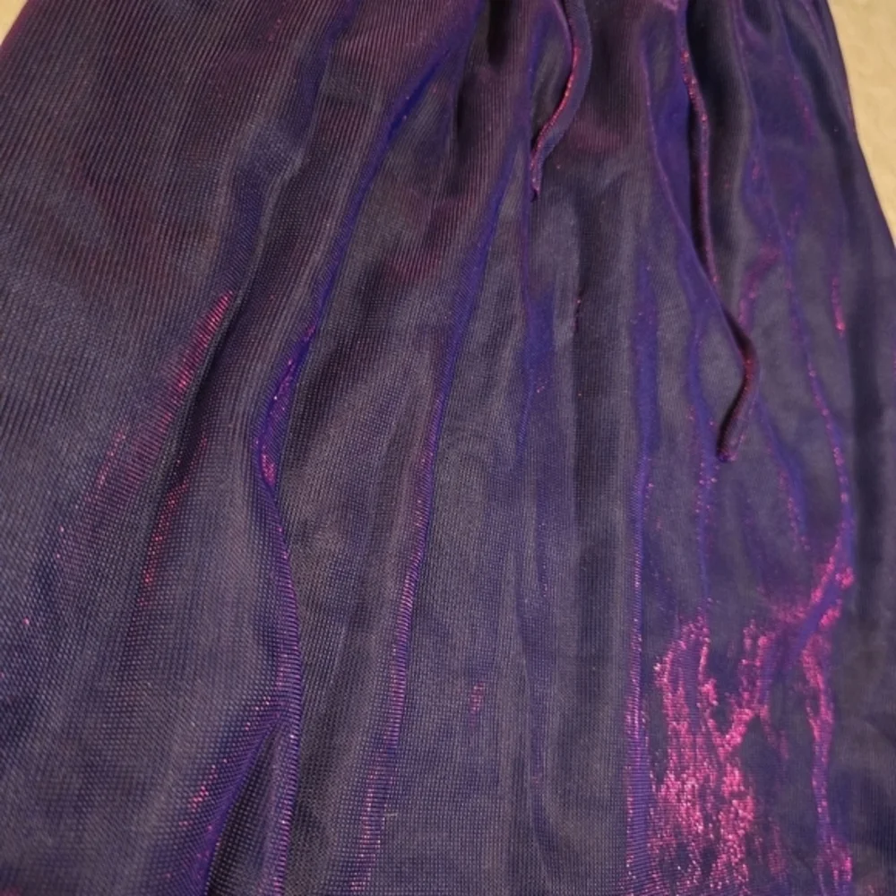 Jona Michelle Girl's Purple Dress‎ Velvet top Sheen Overlay Size 2T